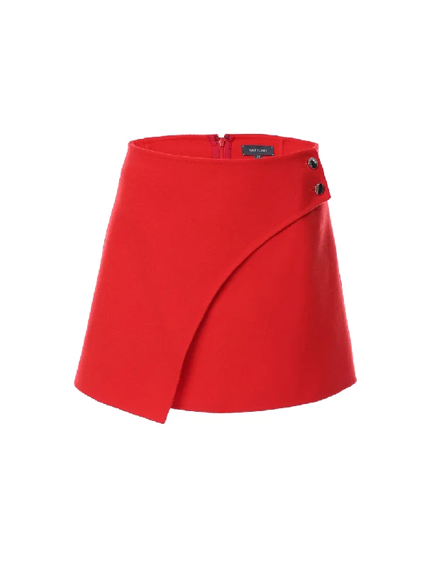 MARYLING Wool Blend Slim Fit Mini Skirt slim fit skirt