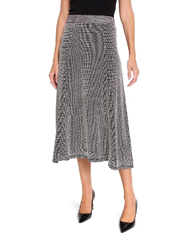 NIC+ZOE Pixel Knit Skirt high slit skirt