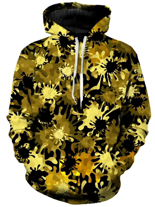 Gold Splatter Unisex Hoodie Hoodie with Drop Shoulder Relaxed Streetwear