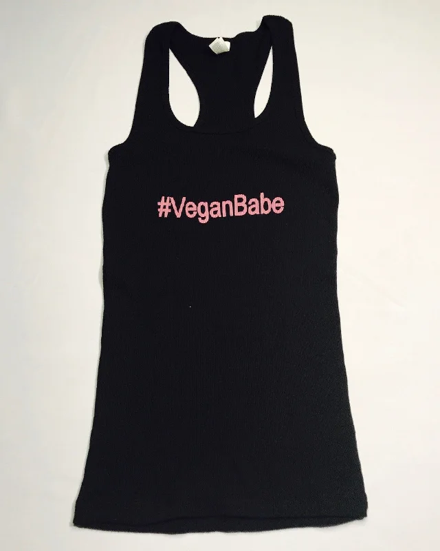 #VeganBabe Womens Ribbed Tank mint tank top