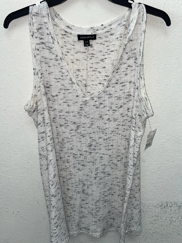 White/Gray Lane Bryant Tank Women's lounge tank top