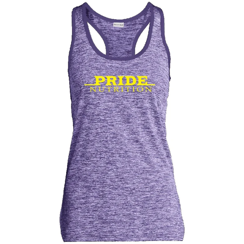 Pride LST396 Sport-Tek Ladies' Moisture Wicking Electric Heather Racerback Tank stretchy tank top