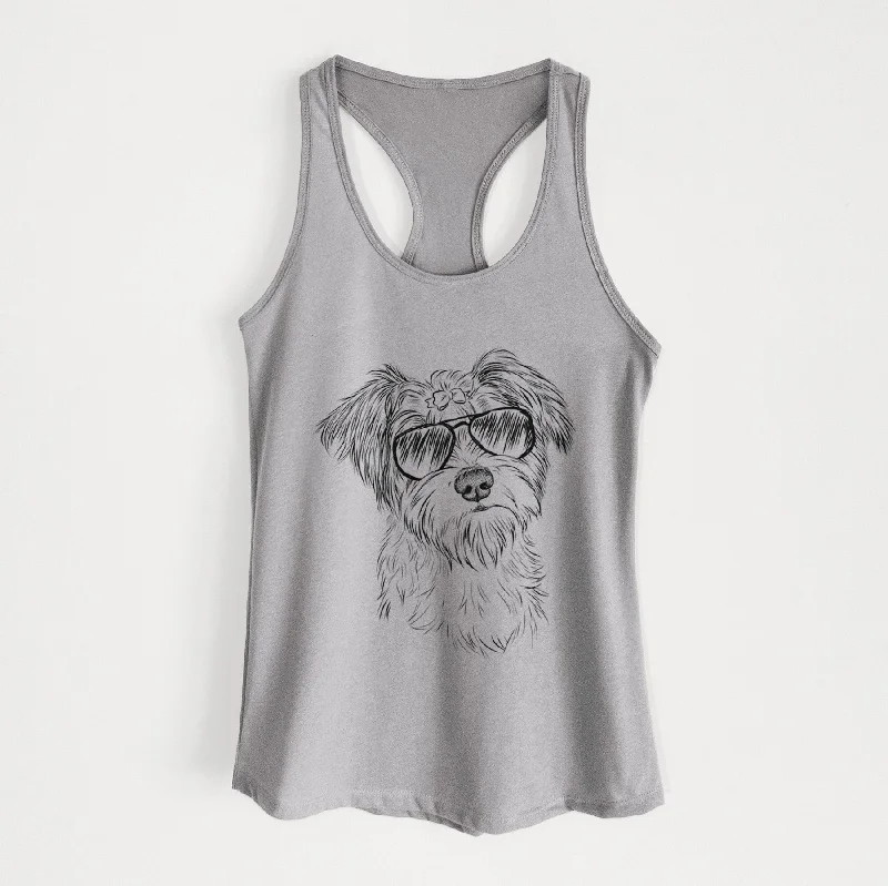 Birdee the Schnauzer Mix - Women's Racerback Tanktop baby blue tank