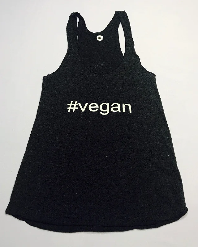 #Vegan Womens Tri-Blend Racerback Tank trendy tank top