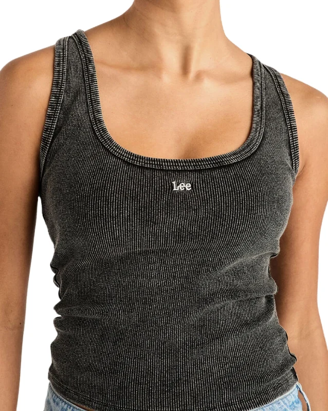 Scoop Rib Tank v-neck tank top