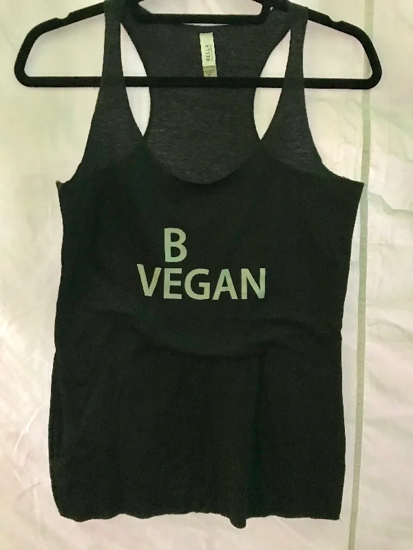 Be Vegan Tri-Blend Racerback Tank lemon yellow tank