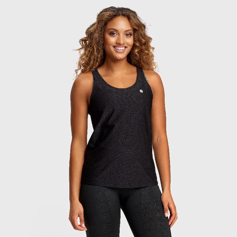 MII Jersey Tank - Black Sequence seamless tank top