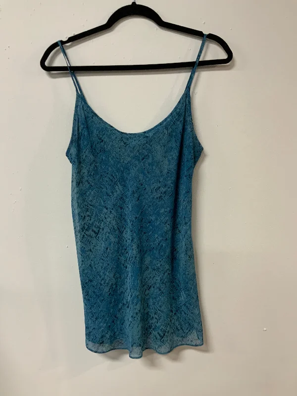 Cabi (M) teal flown tank sequin tank top