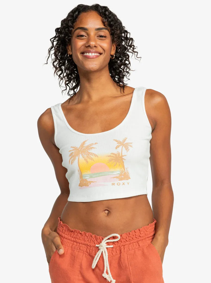 Roxy Womens Tank Top Sunset Beach Dive In Tank tie dye tank