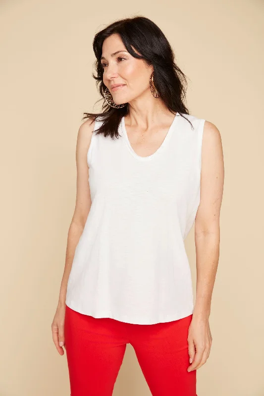 Renuar Tank Top R7780-89G-8300 White pastel tank top