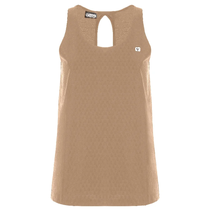 MII Jersey Tank - Beige Sequence ribbed tank top