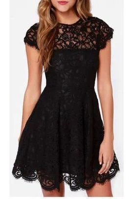 Black Lace Homecoming Dress Sweet 16 Dress Cute Backless Party Dresses for Teens Tunics Designer luxury