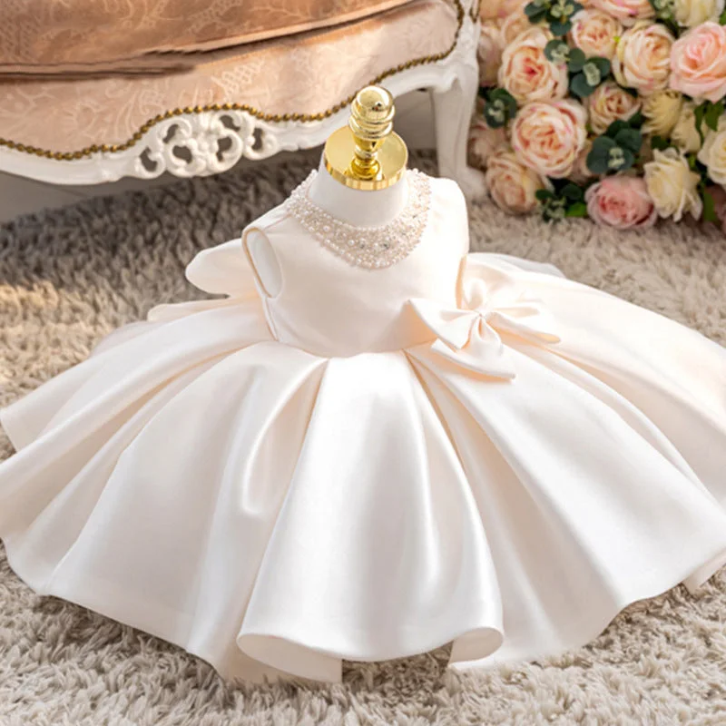 Baby Girl Birthday Party Dresses Girl Sequined Bow Puffy Formal Princess Dresses Tunics Cozy comfortable