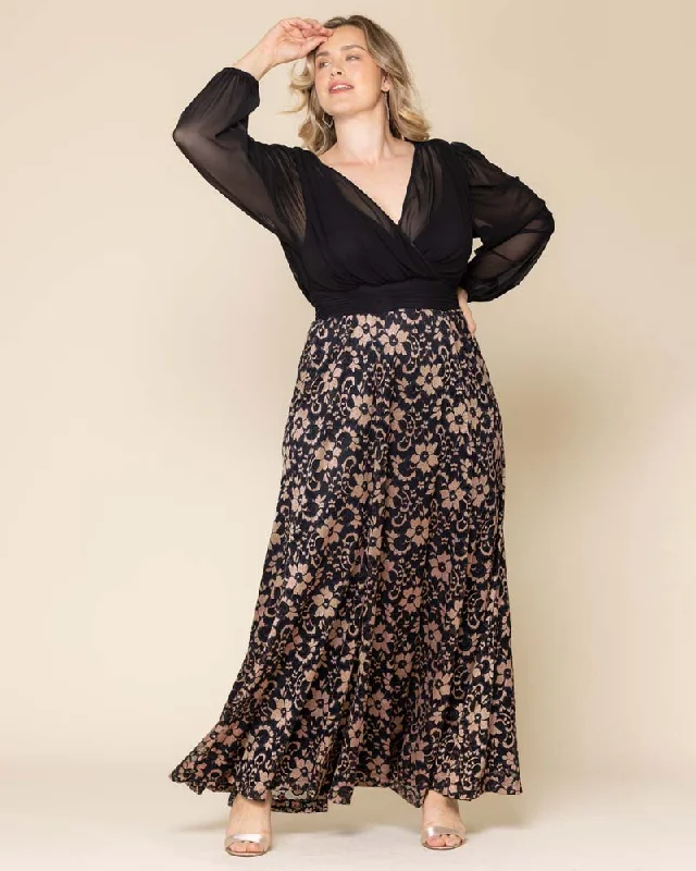 Mon Tresor Lace Evening Gown - Sale! Tunics Long Elegant