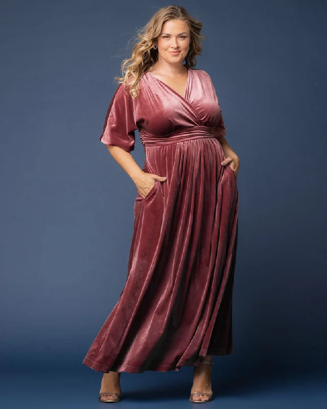 Verona Velvet Evening Gown - Sale! Cowl Neckline Elegant