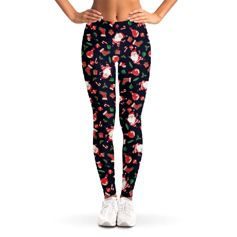 Cute Merry Christmas Pattern Print Women's Leggings Comfortable Plus Size Leggings