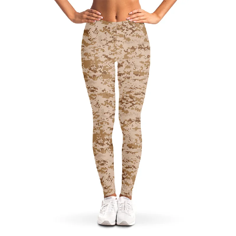 Desert Digital Camo Pattern Print Women's Leggings Stylish Lightweight Leggings