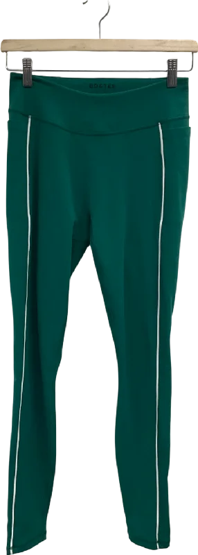 Bo + Tee Soft Active Leggings In Varsity Green UK M Comfortable Ribbed Waistband Leggings